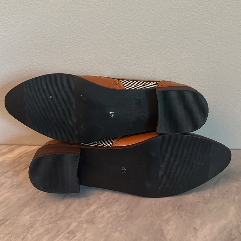Loafers - brown with herringbone and tassels - Picture 4 of 4